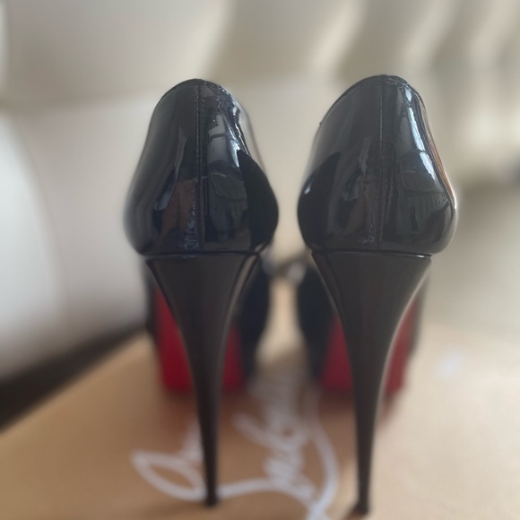 Vintage Christian Louboutin Lady peep 150 Patent Calf Heels size 36.5 - Picture 9 of 11